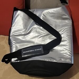 Paco Rabanne Silver and Black Backpack